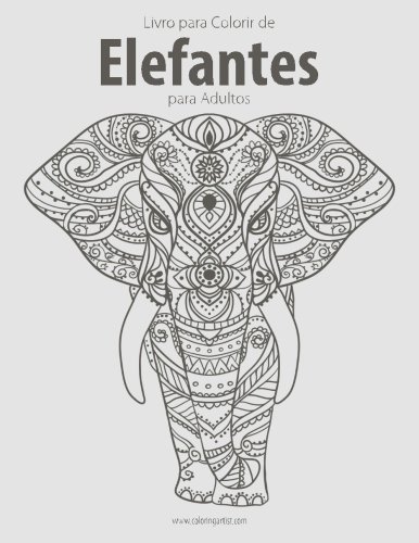 Livro Livro Para Colorir de Elefantes Para Adultos 1