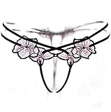 Women Sexy Open Crotch Lace Transparent G String Thongs Lingerie T-back Thongs