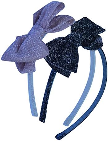PLH Bows 2-Pack Glitter Headband with Soft Glitter Bow