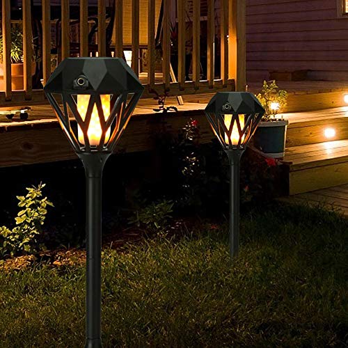 WinnerEco Solar Powered Flame Lamps Waterproof 96LEDs for Yard Lawn Garden Decoration