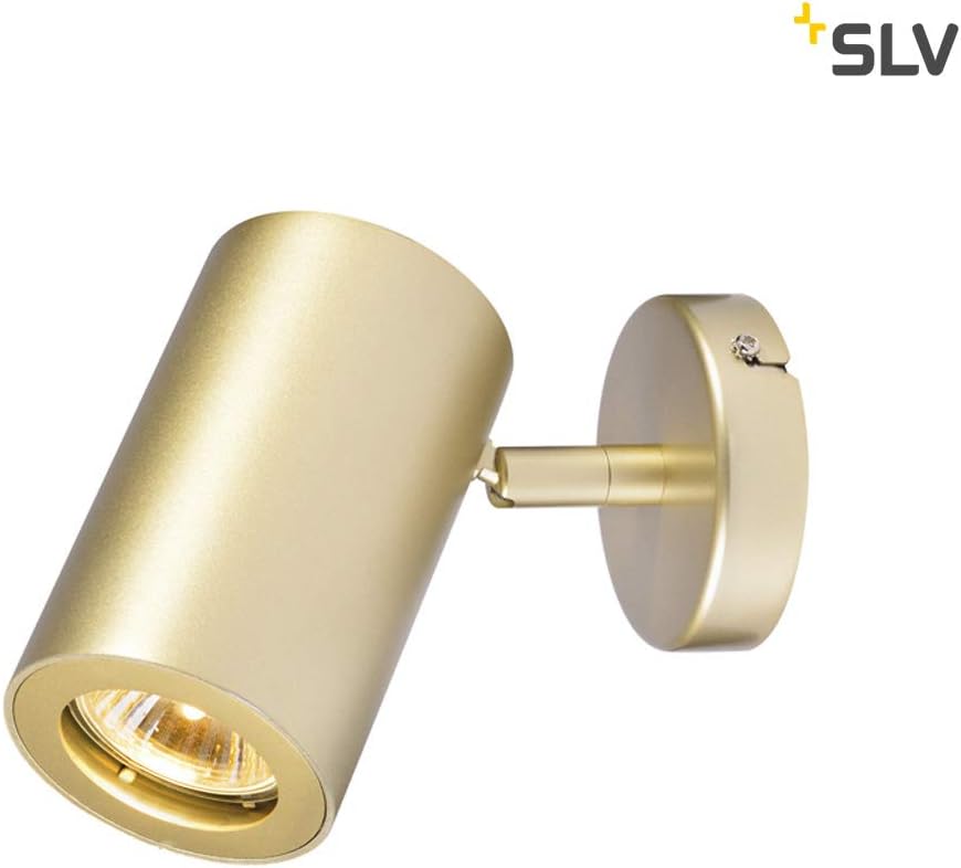 SLV Wall and Ceiling-Mounted Light Enola_B / Ceiling and Wall Lighting Inside, Surface-Mounted Light, Wall-Mounted Light, Ceiling Spotlight / GU10 50W Gold
