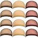 EBOOT 12 Pack Nylon Wig Caps for Women and Men (Natural Beige, Light Brown and Dark Brown)