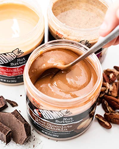 FBOMB Macadamia Nut Butter: Keto Fat Bombs, Natural Roasted Macadamia Nuts | High Fat, Low Carb Snack, High Quality Energy | Paleo, Whole30, Keto Snacks | Macadamia & Pecan - 8 oz Jar - Thumbnail 4