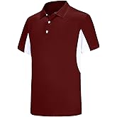 Corna Men's Golf Polo Shirts L-5XL, UPF 50+ Moisture Wicking Casual Performance Dry Fit Shirts
