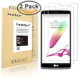 [2 Pack] iVoler [Tempered Glass] Screen Protector for LG G Stylo 1, [0.2mm Ultra Thin 9H Hardness 2.5D Round Edge] with Lifetime Replacement Warranty