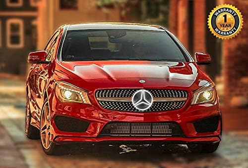 Nicomoo LED Emblem for Mercedes Benz 2013-2015,Car Front Grille Badge, Illuminated Logo Hood Star DRL for Mercedes Benz A B C E R GLK ML GL CLA CLS Class - White Light - Drive Brighter