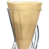Chemex Filter - Natural Half Moon - 100 CT - FP-2N | Unbleached Paper, 20-30% Thicker, Fits Chemex 3 Cup and Tapered Coffee Makers