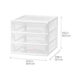 IRIS USA Medium 3-Drawer Desktop Organizer with
