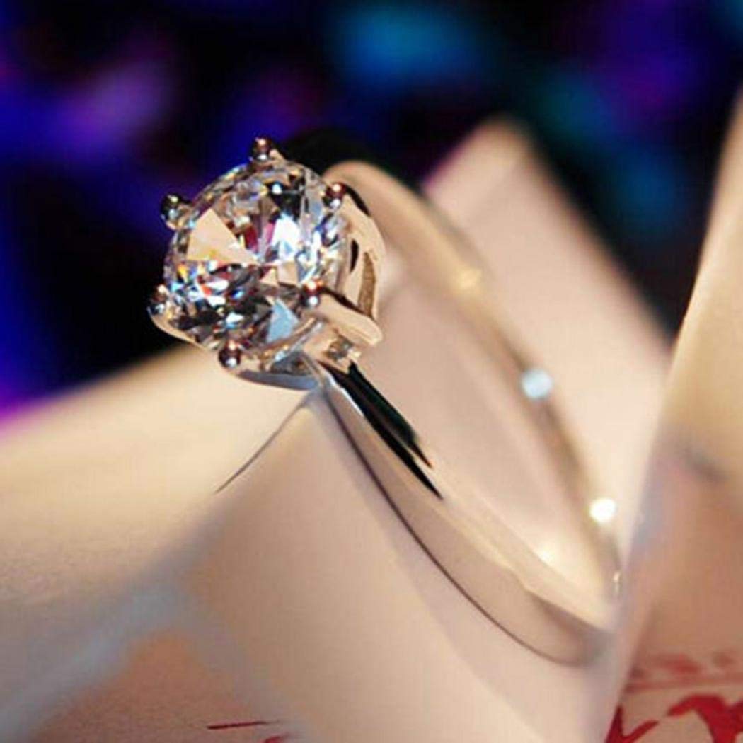 Eeilyin Women Fashion Alloy Adjustable Geometric Shape Rhinestone Ring Rings