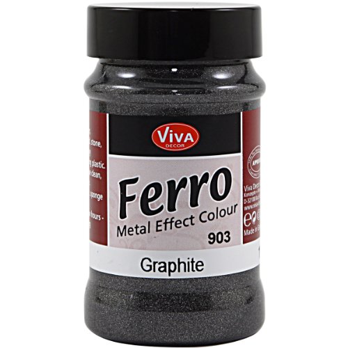 Viva Decor 3-Ounce Ferro Metal Effect Textured Paint, Graphite