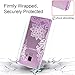 Casetego Compatible with Galaxy S9 Case,Clear Soft Flexible TPU Case Rubber Silicone Skin with Flowers Floral IMD Printed Back Cover for Samsung Galaxy S9-Purple Flower