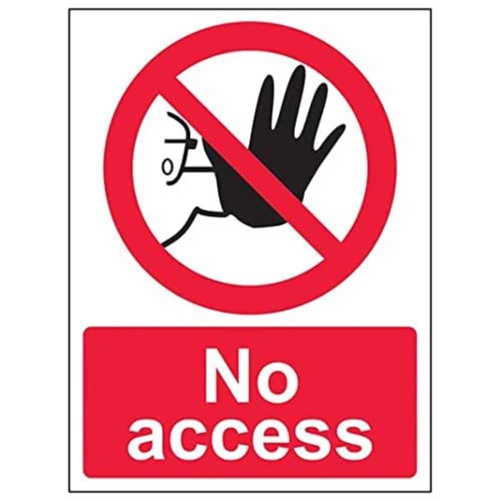 V Safety Eco Friendly Prohibition Access - No Access - 300 X 400mm
