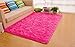 ACTCUT Super Soft Indoor Modern Shag Fur Area Rugs Fluffy Rugs Anti-Skid Shaggy Kids Rug Dining Room Home Bedroom Carpet Floor Mat 4 x 5 Feet, Hot Pink
