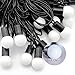 BIENNA Globe String Lights, 20 ft/6 M 50 LED Ball Frosted Starry Fairy Weatherproof Lighting for Outdoor Indoor Bedroom Outside Wedding Patio Christmas Xmas Holiday Party-Warm White