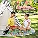 OlarHike Teepee Play Tent for Kids, Girl and Boy, Durable Baby Toddler Tents with Window, Colorful Lights, Flag, Carpet, Non-Slip Base