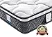 Double Mattress, Inofia Super Comfort Hybrid Innerspring Queen Mattress Set with 3D Knitted Dual-Layered Breathable Cover