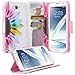 Samsung Galaxy Note 2 Case - Magnetic Leather Flip Book Wallet Pouch, Slim Folio with Kickstand For Samsung Galaxy Note 2 - Sun Flower
