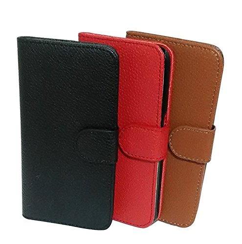 Samsung Galaxy S6 Red Leather Wallet Flip Case, Card Holder Case for Samsung Galaxy S6 [Z-TECH PROTECT] - Red