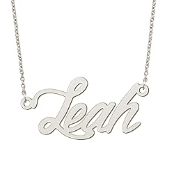 BYBWBL Leah Name Pendant Necklace Silver Color
