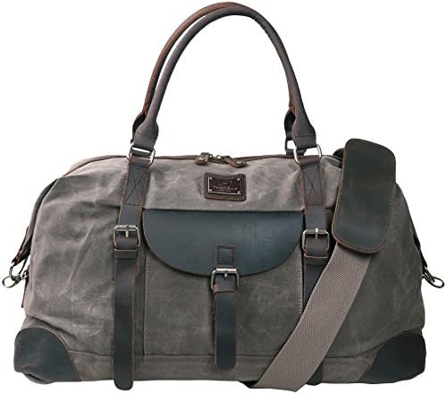 Canvas Duffel Bag TOPWOLFS 22" Travel Duffle Bag Tote Large Holdall Bag Luggage Carry On Weekender Bag Waterproof Waxed Canvas 1 Canvas Duffel Bag TOPWOLFS 22" Travel Duffle Bag Tote Large Holdall Bag Luggage Carry On Weekender Bag Waterproof Waxed Canvas