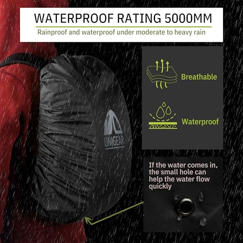 Unigear - 10L - 90L Waterproof Backpack Cover - Dustproof, Abrasion Resistant, Durable for Camping, Hiking, Travel, Cycling