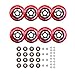 Rollerex VXT500 Inline Skate Wheels (8 Wheels w/Bearings, spacers and washers) (Various Size & Color Options Available) - for Indoor, Outdoor, Hockey - Intended for Roller Blade Wheel Replacement