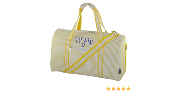 yellow overnight bag