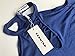 ECOWISH Women's Cut Out Shoulder Tops Halter Neck Lace Up Shirt Basic Tee Blouse US M Blue