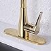 KES cUPC NSF Certified BRASS Singel Handle Pull Down Kitchen Faucet with Retractable Pull Out Wand, High Arc Swivel Spout, Titanium Gold, L6910LF-PG