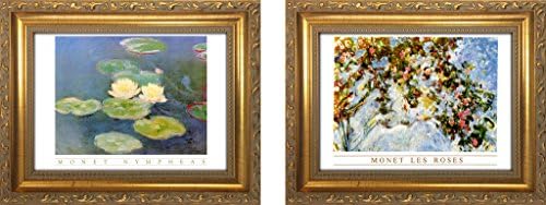 "Monet Les Roses " Mini Framed Art Set Free Shpping Made in North America