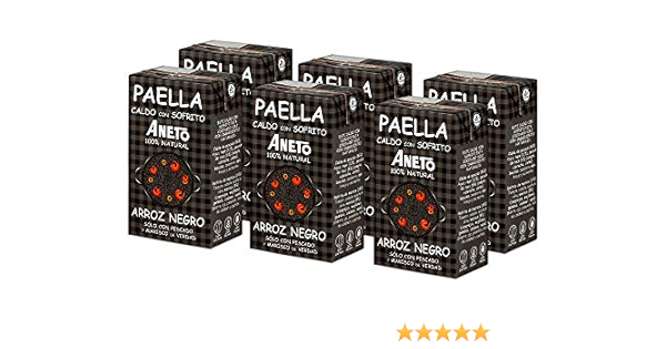 Aneto 100% Natural - Caldo para Arroz Negro - caja de 6 unidades