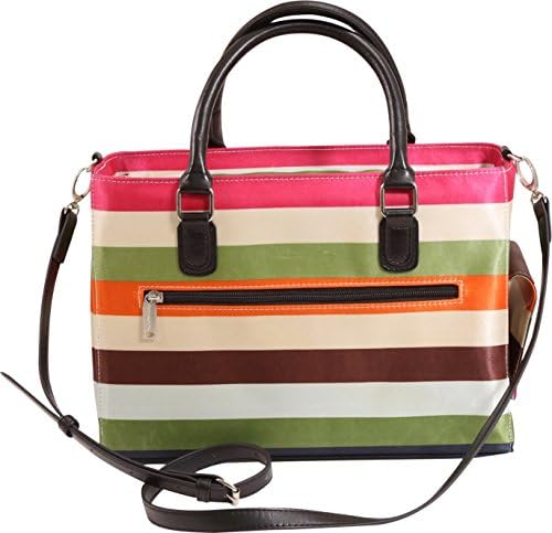 Insulated Drink Purse w/ 3L Bladder Bag | Thermal Hot and Cold Storage | Portable Drinking Dispenser for Wine, Cocktails, Beer, Alcohol | PU Leather Finish (Stripe)