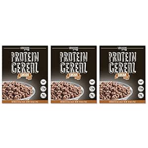 3 Pack Protein Cereal, Low Carb Cereal, High Protein Cereal, 15g Protein, 4g Net Carbs, High Performance Cereal, Macro-Controlled Packages (Cocoa)