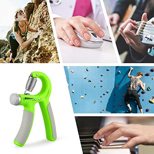 Xiaoai Hand Grip Strengthener Adjustable Resistance 22-88 Lbs Grip Exerciser, Hand Squeezer, Forearm Grip, Hand Exercise, Finger Strengthener for Athletes Pianists Therapy (Green) - Thumbnail 7