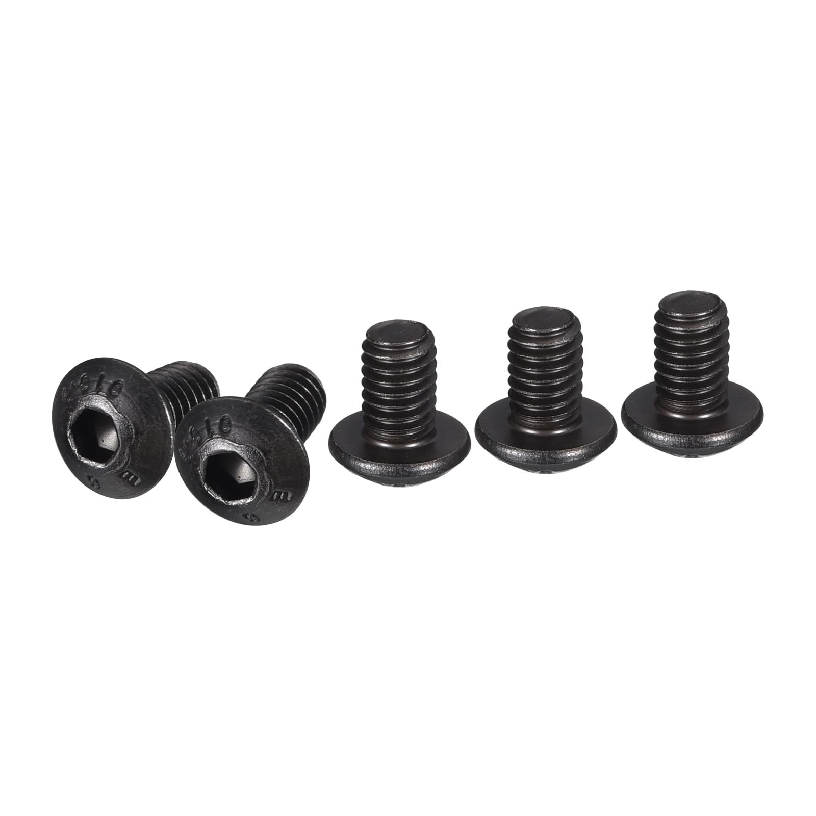 DTGN M4-0.7x6mm Button Head Socket Cap Screws - 100Pack - Good for Machine - Carbon Steel Black Oxide - Hex Drive Full Thread Fasteners