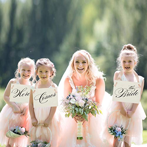 bride and flower girl
