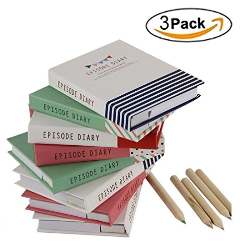 Set of 3 creative korean hardcover memo pad sticky notes cute can…