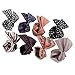 Sea Team Twist Bow Wired Headbands Scarf Wrap Hair Accessory Hairband (8 Packs)