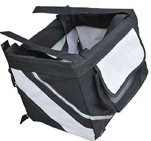 Dealglad Portable Pet Dog Cat Puppy Bike Bicycle Handlebar Car Seat Carrier Basket Travel Bag Case (Black)