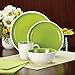 Rachael Ray Dinnerware Rise 4-Piece Stoneware Salad Plate Set, Green