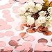 Whaline Round Confetti Circles Tissue Party Table Confetti for Wedding, Holiday, Anniversary, Birthday, Mixed Colors, 1 Inch (Rose Gold)