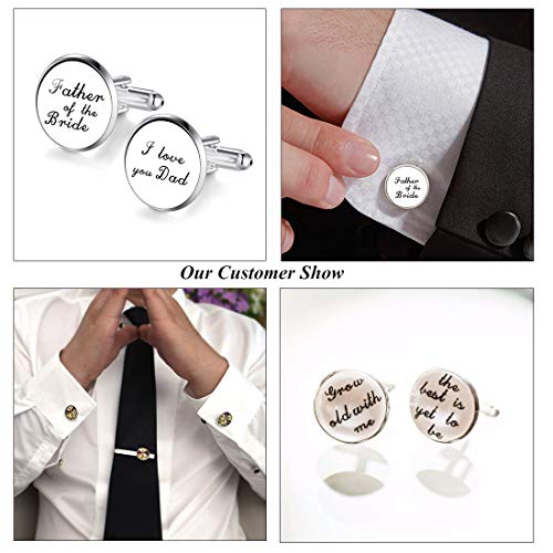 Lanbeide 10Pcs Bright Silver Plated Copper Cufflink Base Pendant Blank Settings Fit Cabochon Cameo Base, 16.1mm
