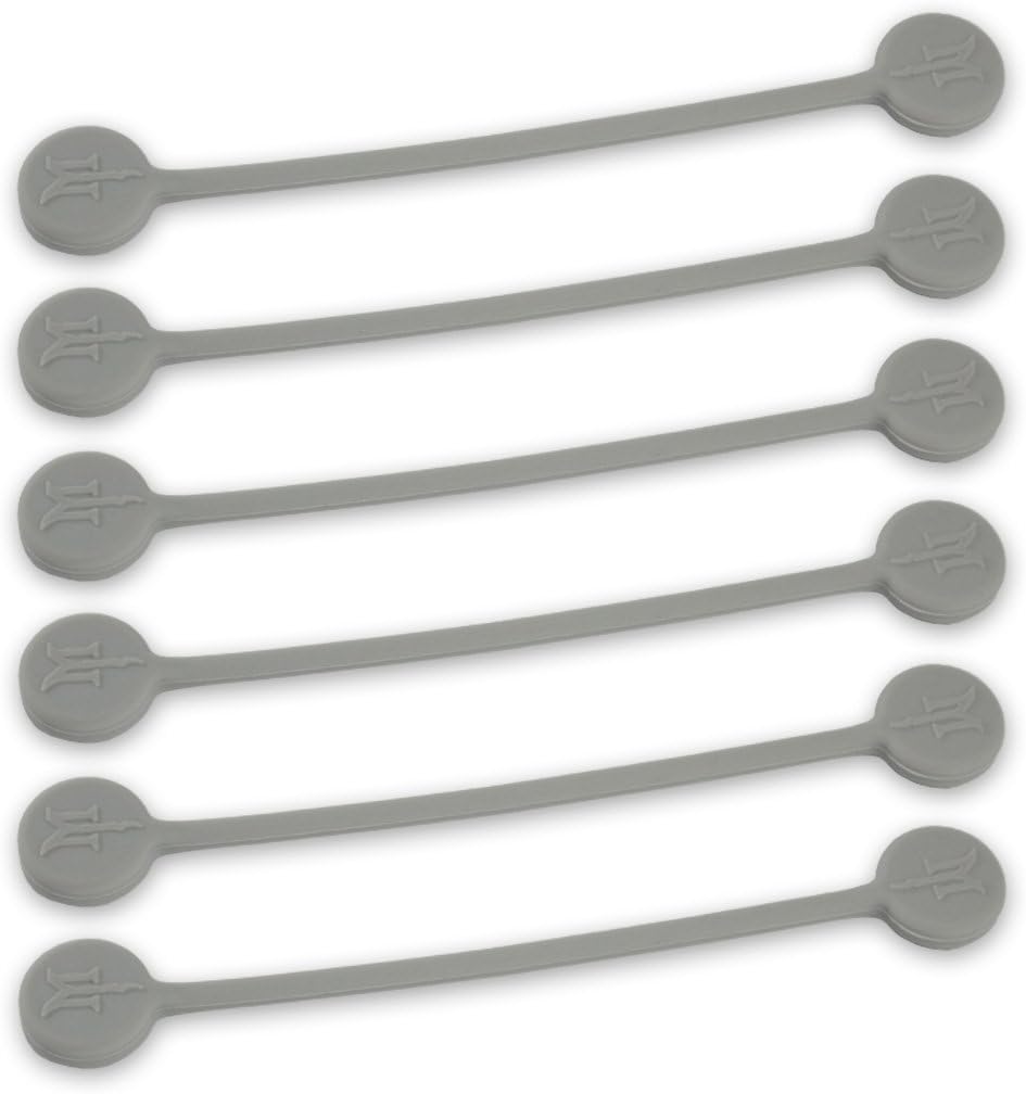 TwistieMag Strong Magnetic Twist Ties - On The Rocks Collection - Stone Gray 6 Pack - Super Powerful Unique Solution for Cable Management, Hanging & Holding Stuff, Fidgeting, Or Just for Fun!
