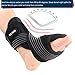 Plantar Fasciitis Night Splint Foot Drop Orthotic Supports Kit Adjustable Dorsal Night Splint Support Sleep, Recovery, Tendonitis, Arthritis with Hard Spiky Massage Ball (Black)