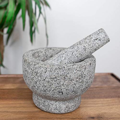 Mortar and Pestle Set by Emotion Kitchen unpolished heavy granite