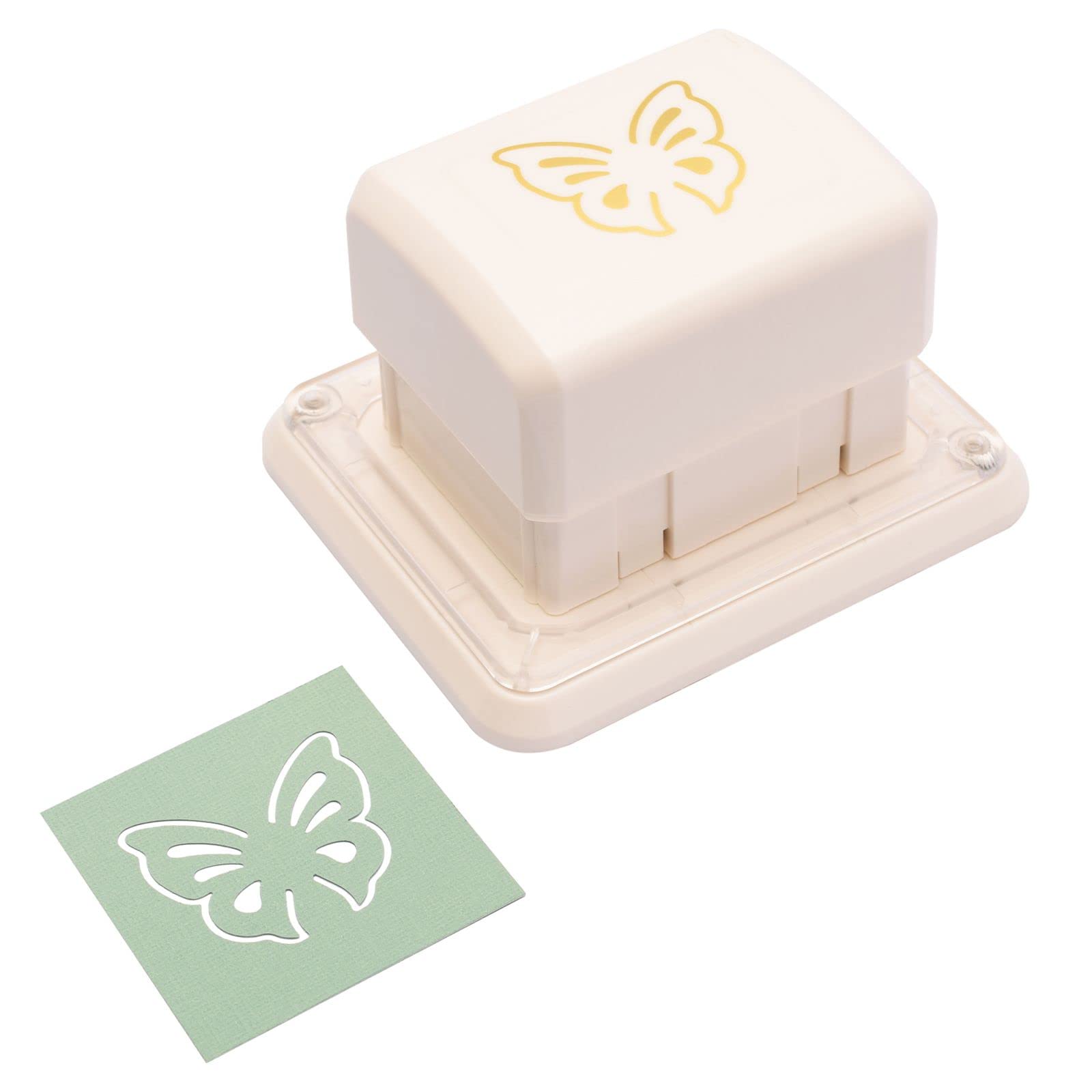 Vaessen Creative Magnetic Paper Punch - 3D Pop-Up Butterfly - 3,8 x 4,6 cm - Circle Cutter for Crafting and Card Making