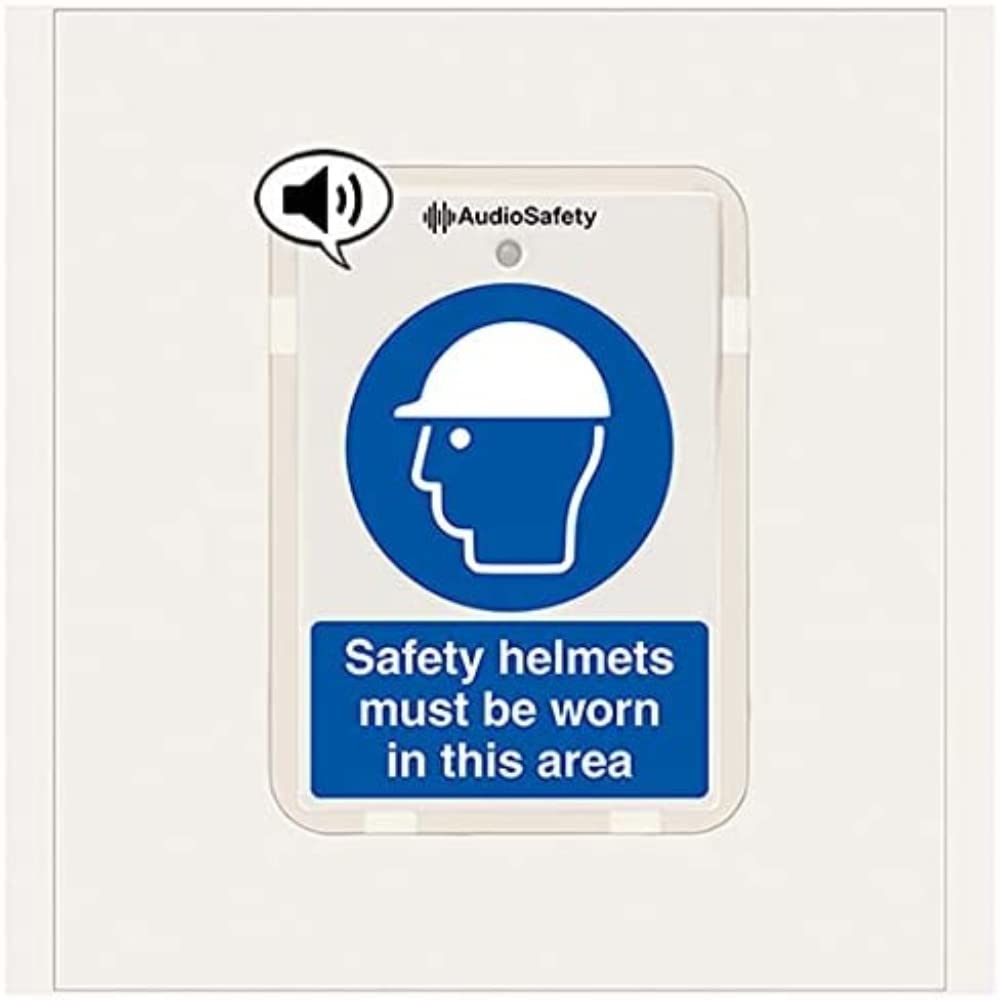 V Safety Safety Helmets... - Talking Safety Sign - 225x336mm - 1mm Rigid Plastic