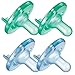 Philips Avent 4 Count BPA Free Soothie Pacifier, 3 Months +, Green/Blue