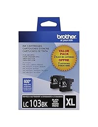 Brother LC103   2pks Black Ink Cartridge Dual Pack High Yield (2 x 600 de papel)