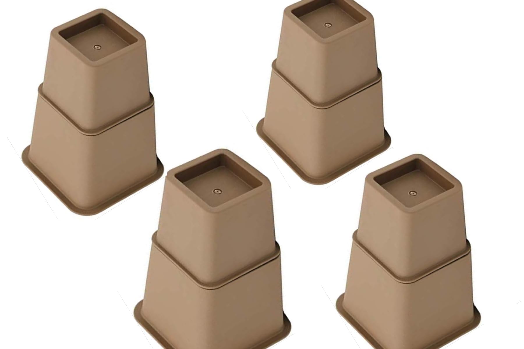 HomeRoots Adjustable Bed Risers and Furniture Risers, Heavy Duty ...